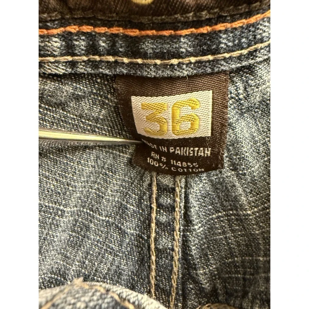 5ive Jungle Jeans Mens 36 Blue Denim. Jungle‎ Walk Of Life. Y2k. Leather Rare
